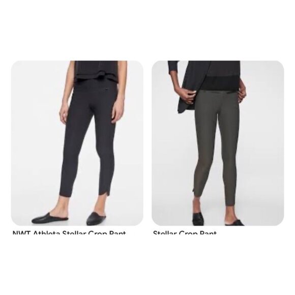 Athleta Stellar Crop Pant Charcoal Grey Size Small Excellent - Picture 1 of 14